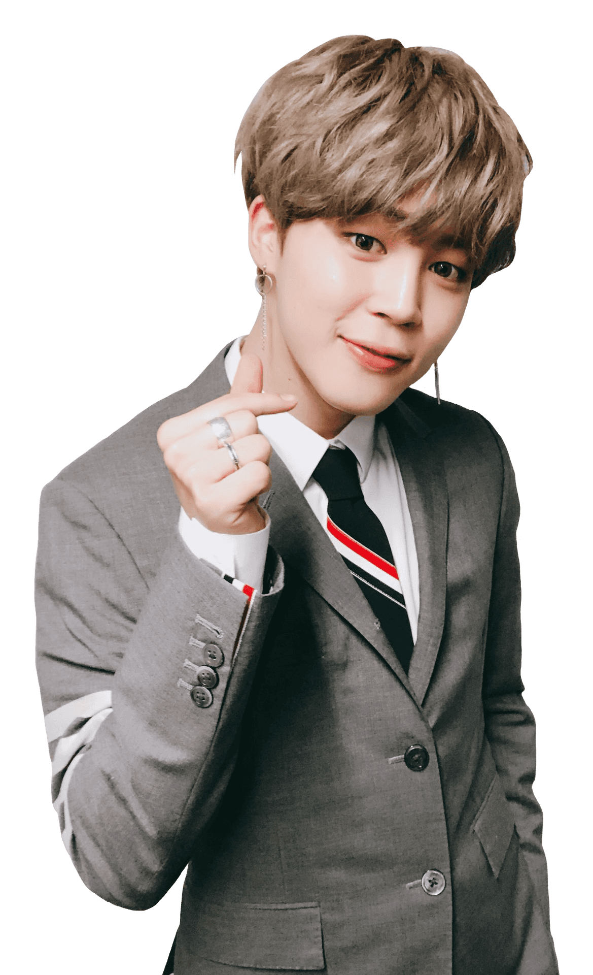 Jimin Smilingin Suit PNG Image