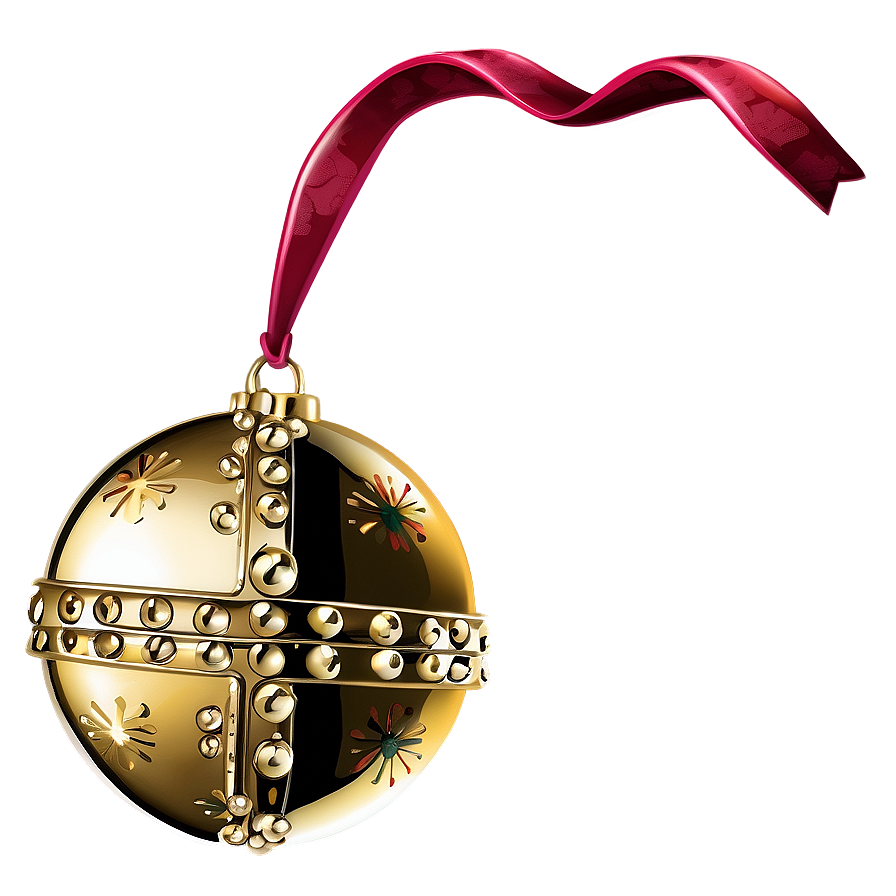 Jingle Bell Gold Png Vru PNG Image