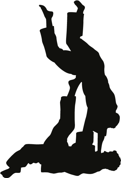 Jiu Jitsu Silhouette Training PNG Image