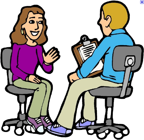 Job Interview Cartoon Illustration PNG Image