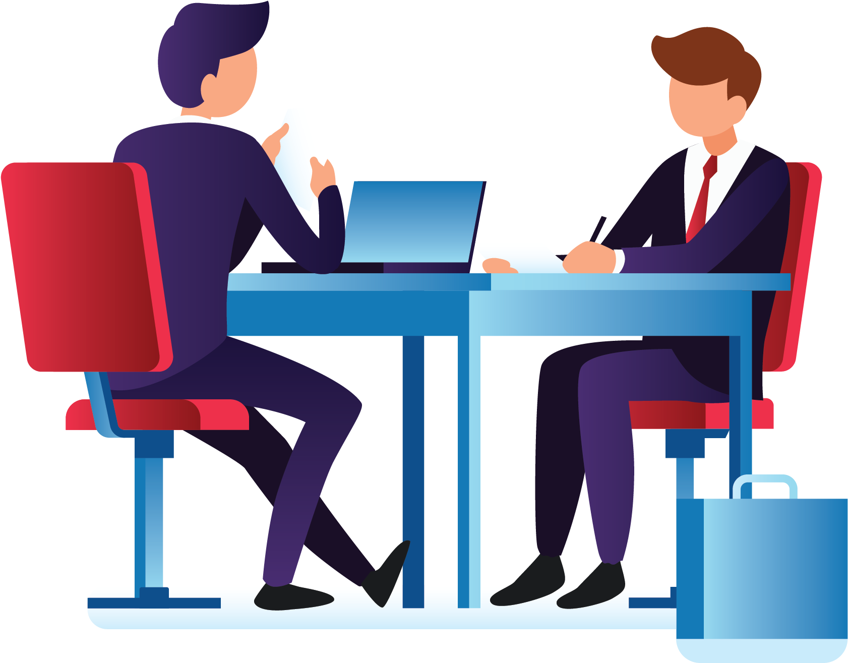 Job Interview Vector Illustration PNG Image