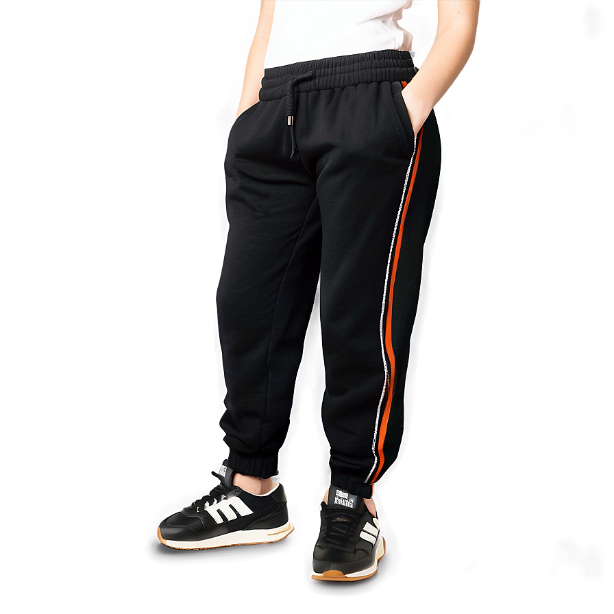 Jogger Style Black Sweatpants Png Exr PNG Image