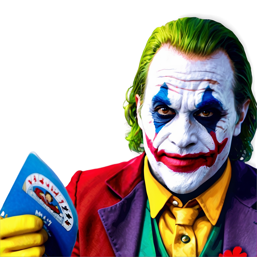 Joker Holding Joker Card Png Mmy PNG Image