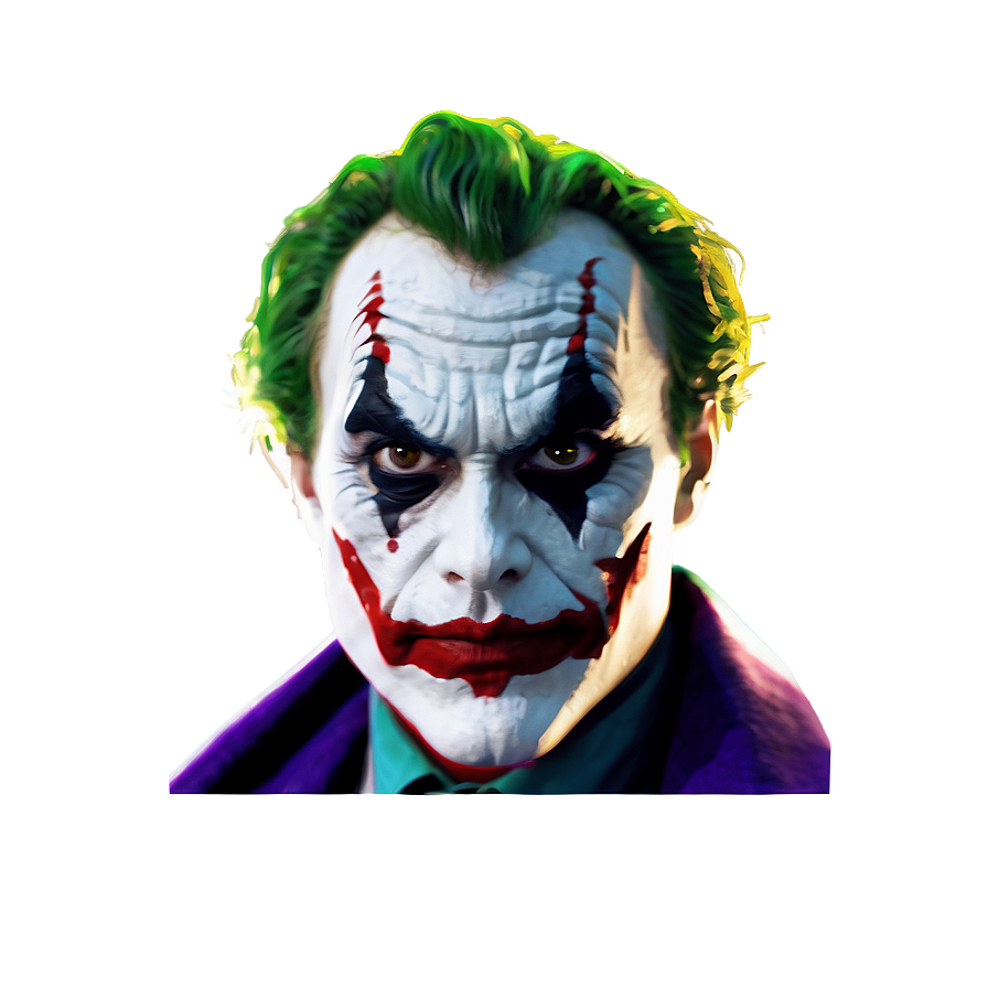 Joker's Psychotic Gaze Png Mfo30 PNG Image