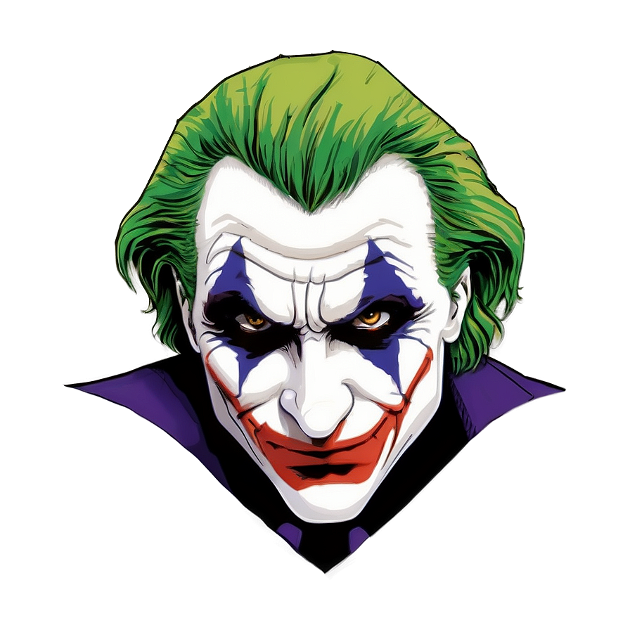 Joker's Psychotic Gaze Png Why55 PNG Image