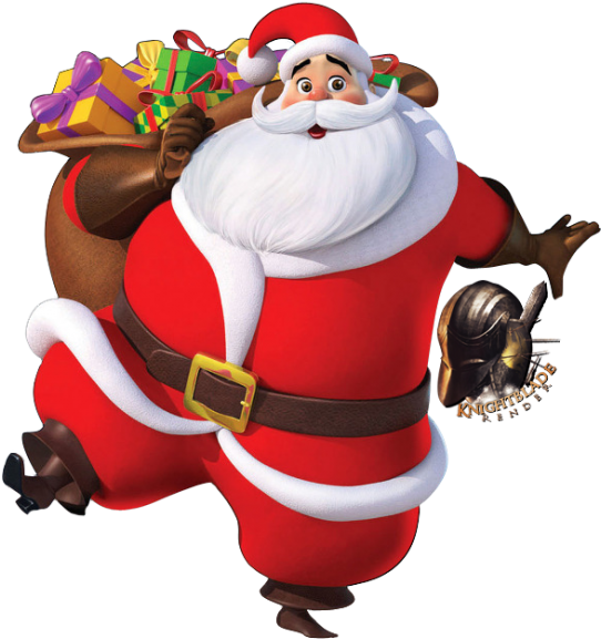 Jolly Santa Clauswith Gifts.png PNG Image