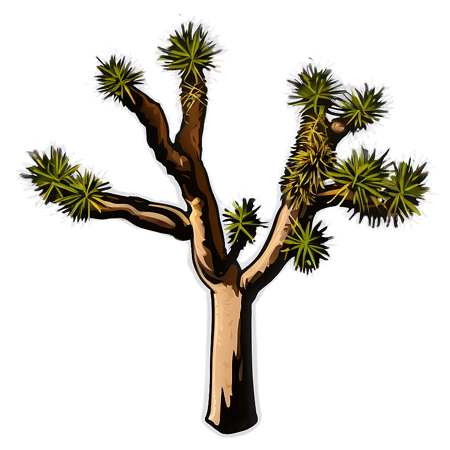 Joshua Tree Outline Sketch Png Sqr PNG Image