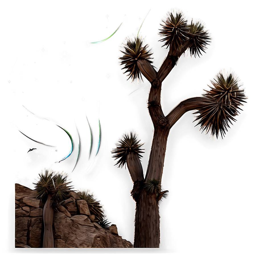 Joshua Tree With Galaxy Background Png 06262024 PNG Image