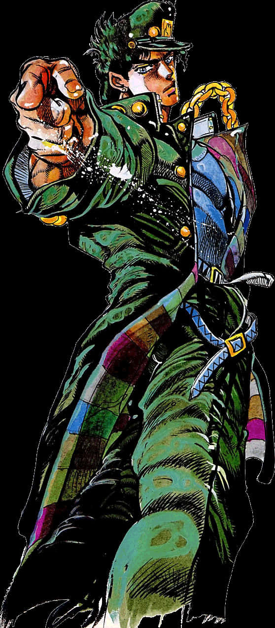 Jotaro Kujo Pose Jo Jos Bizarre Adventure PNG Image