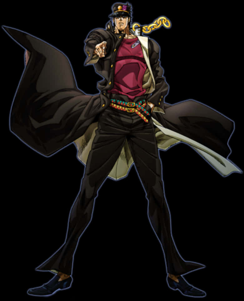 Jotaro Kujo Standing Pose PNG Image