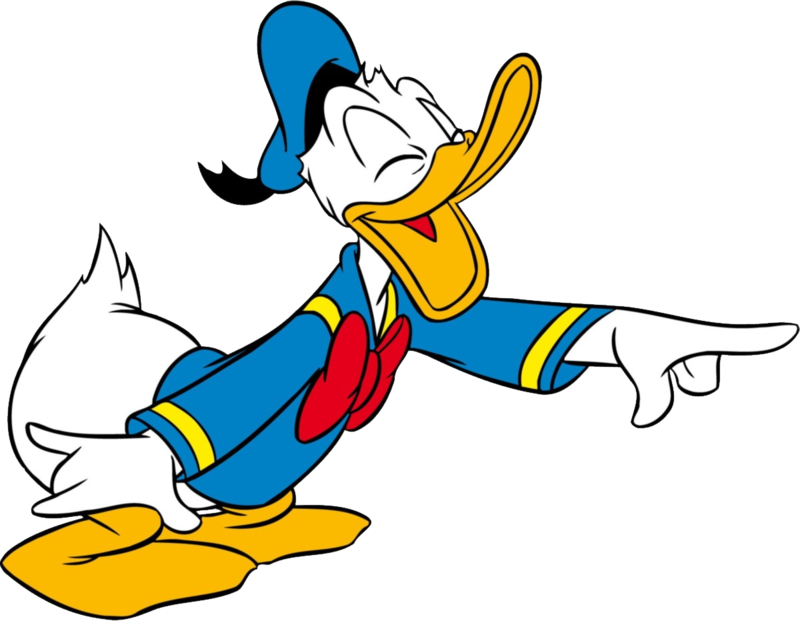 Joyful Animated Duck Character PNG Image