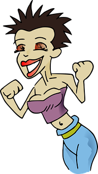 Joyful Cartoon Character Dancing PNG Image