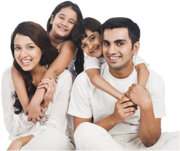 Joyful Family Portrait Smiling PNG Image