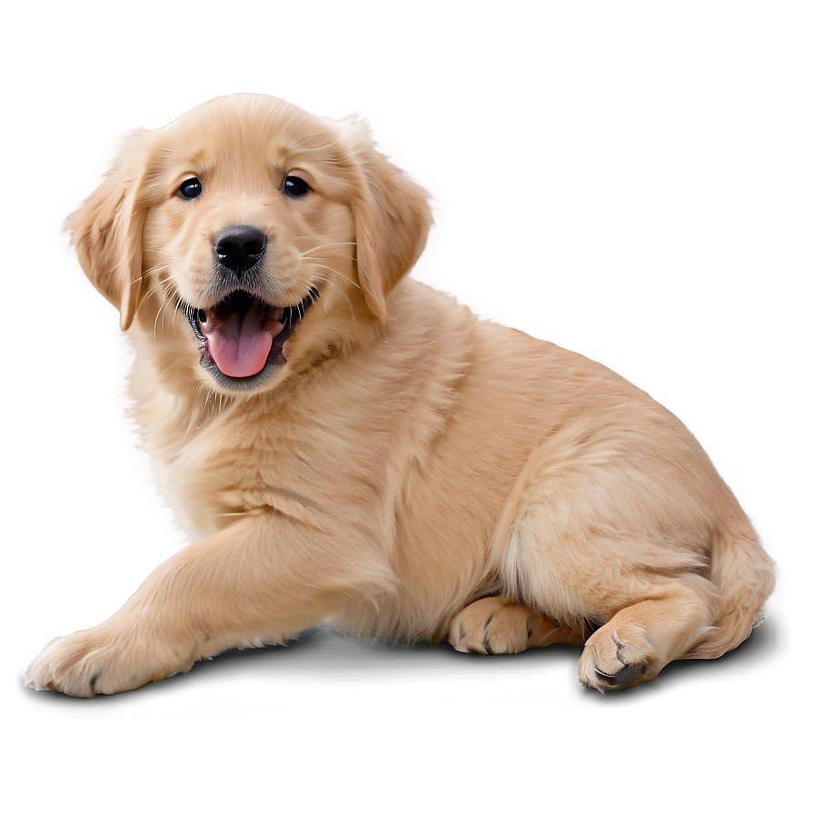 Joyful Golden Retriever Puppy Png Doh57 PNG Image