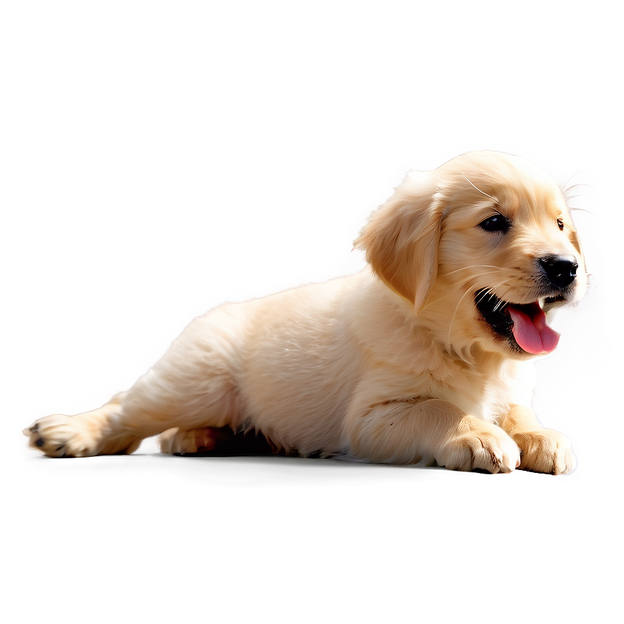 Joyful Golden Retriever Puppy Png Hou PNG Image