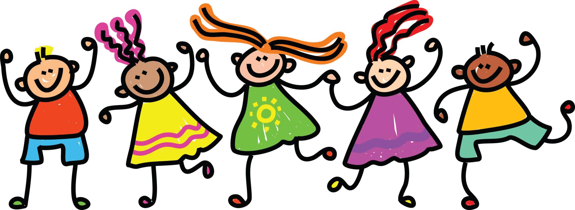 Joyful Kids Celebration Illustration PNG Image