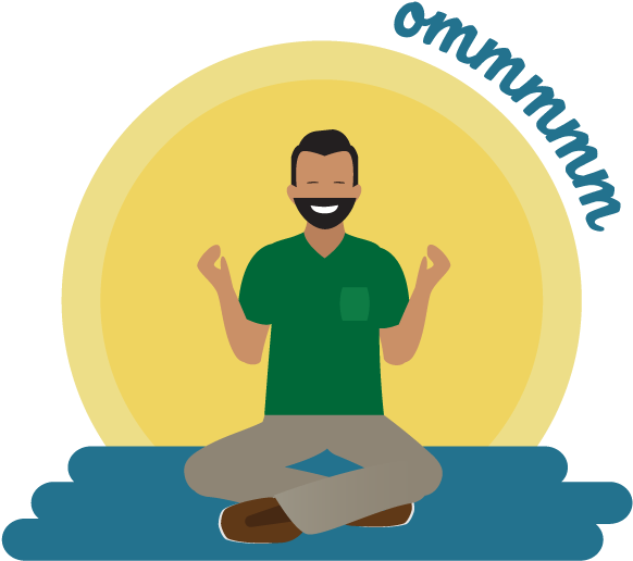 Joyful Meditation Session PNG Image