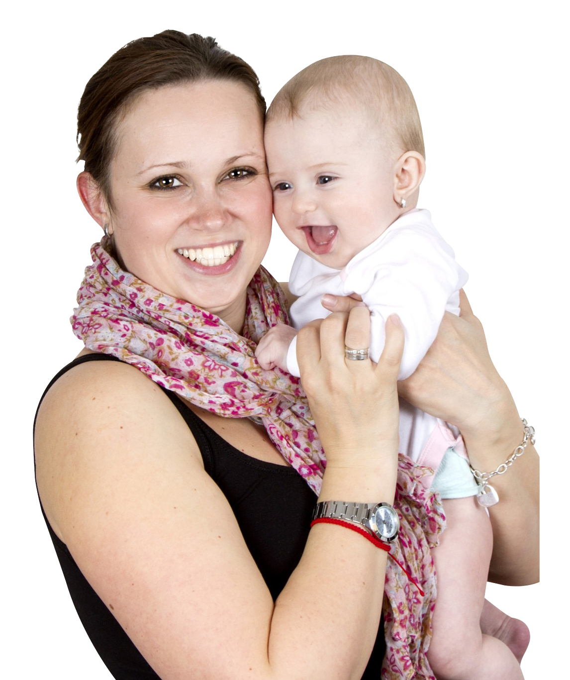 Joyful Motherand Baby Embrace PNG Image