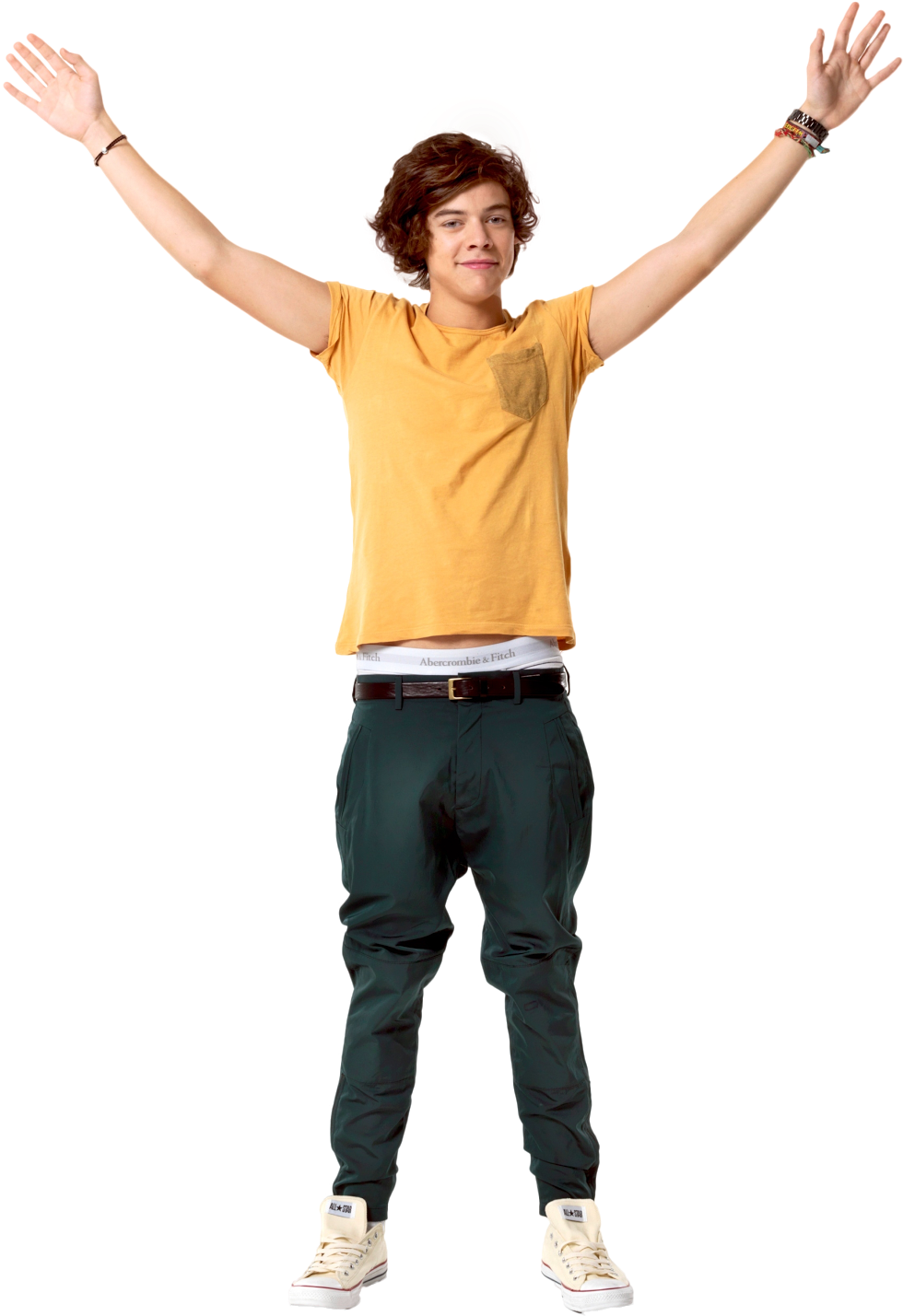 Joyful Young Man Spreading Arms PNG Image