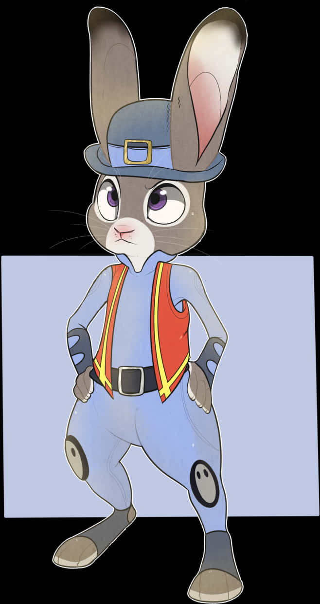 Judy Hopps Police Uniform Illustration PNG Image