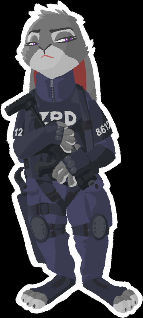 Judy Hopps S W A T Gear PNG Image