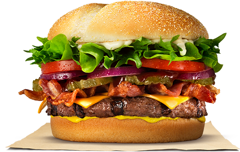 Juicy Bacon Cheeseburger Deluxe PNG Image