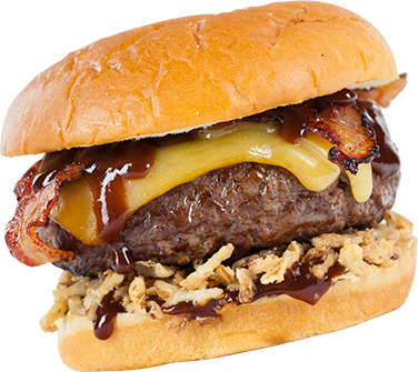 Juicy Bacon Cheeseburger PNG Image