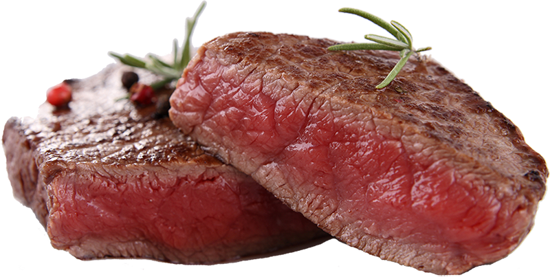 Juicy Medium Rare Steakwith Rosemary PNG Image