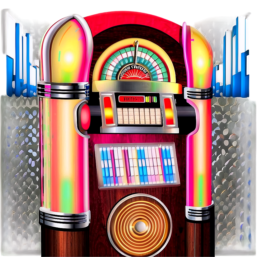 Jukebox With Vinyl Records Png 06112024 PNG Image