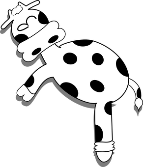 Jumping Cow Silhouette PNG Image