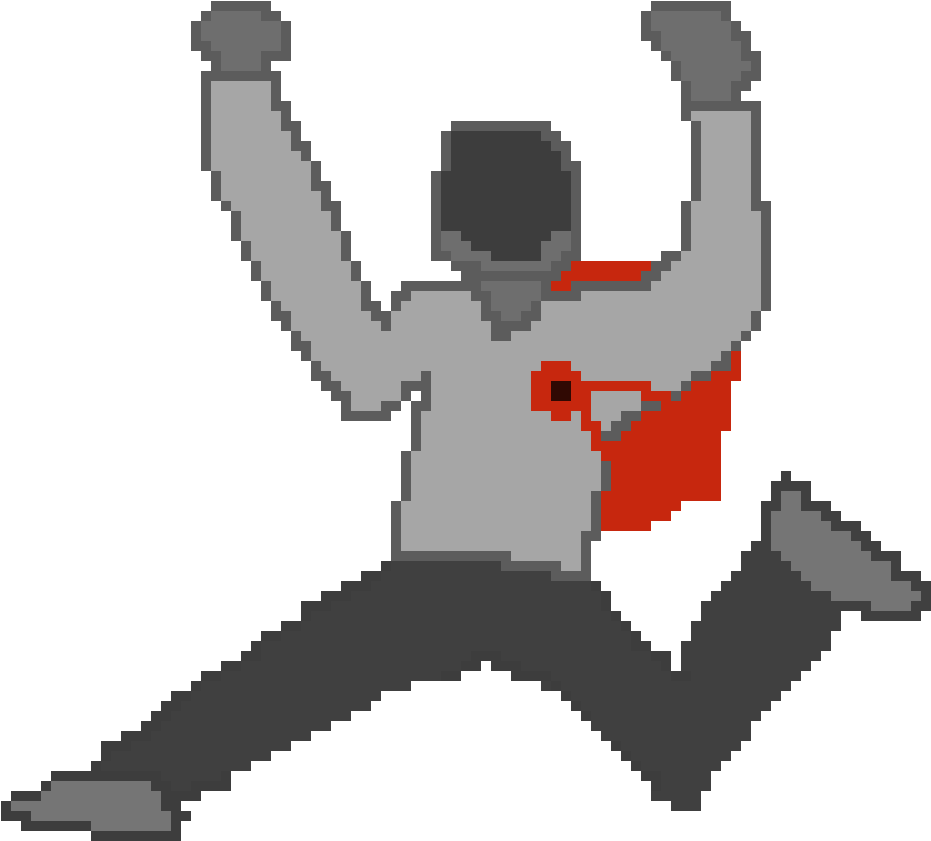 Jumping Pixel Art Character.png PNG Image