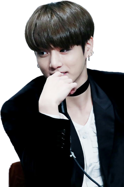 Jungkook Contemplative Glance PNG Image