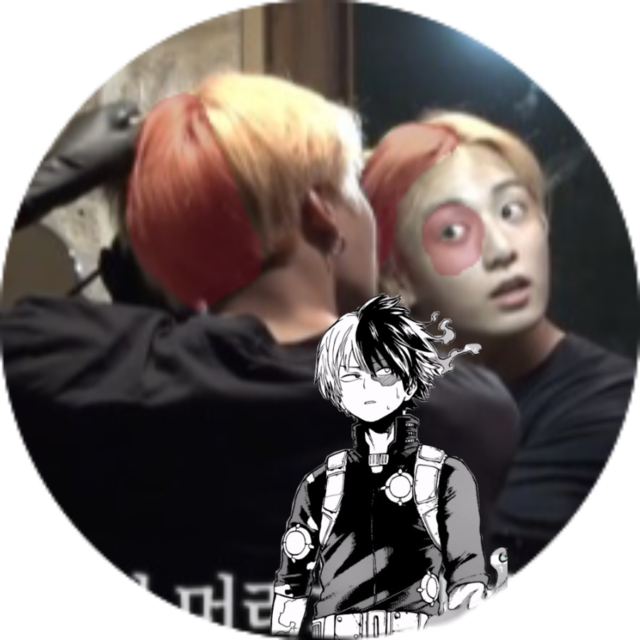 Jungkook Mirror Reflectionand Anime Character PNG Image