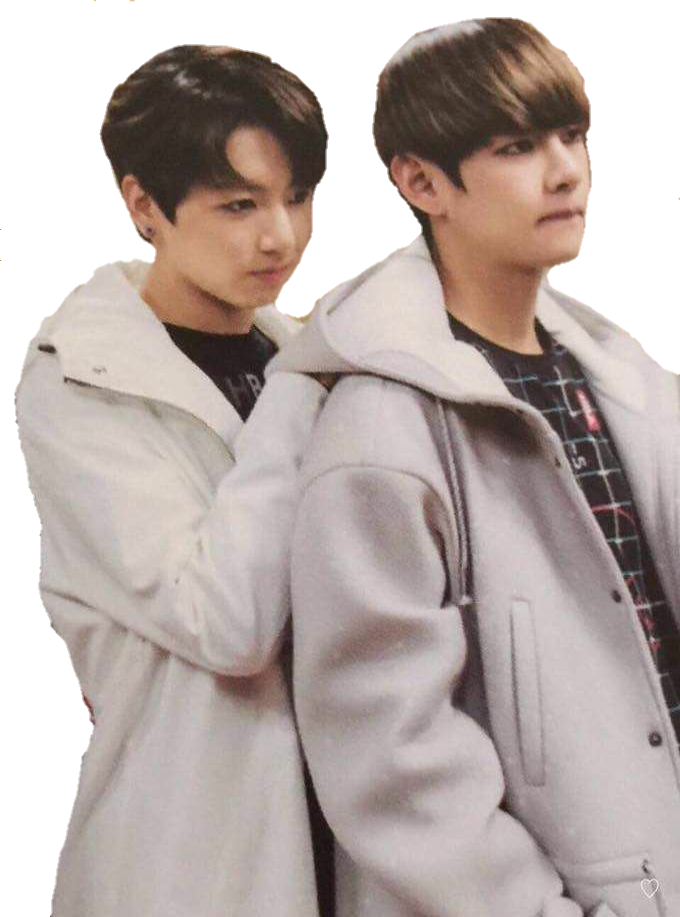 Jungkookand Friendin Coats PNG Image