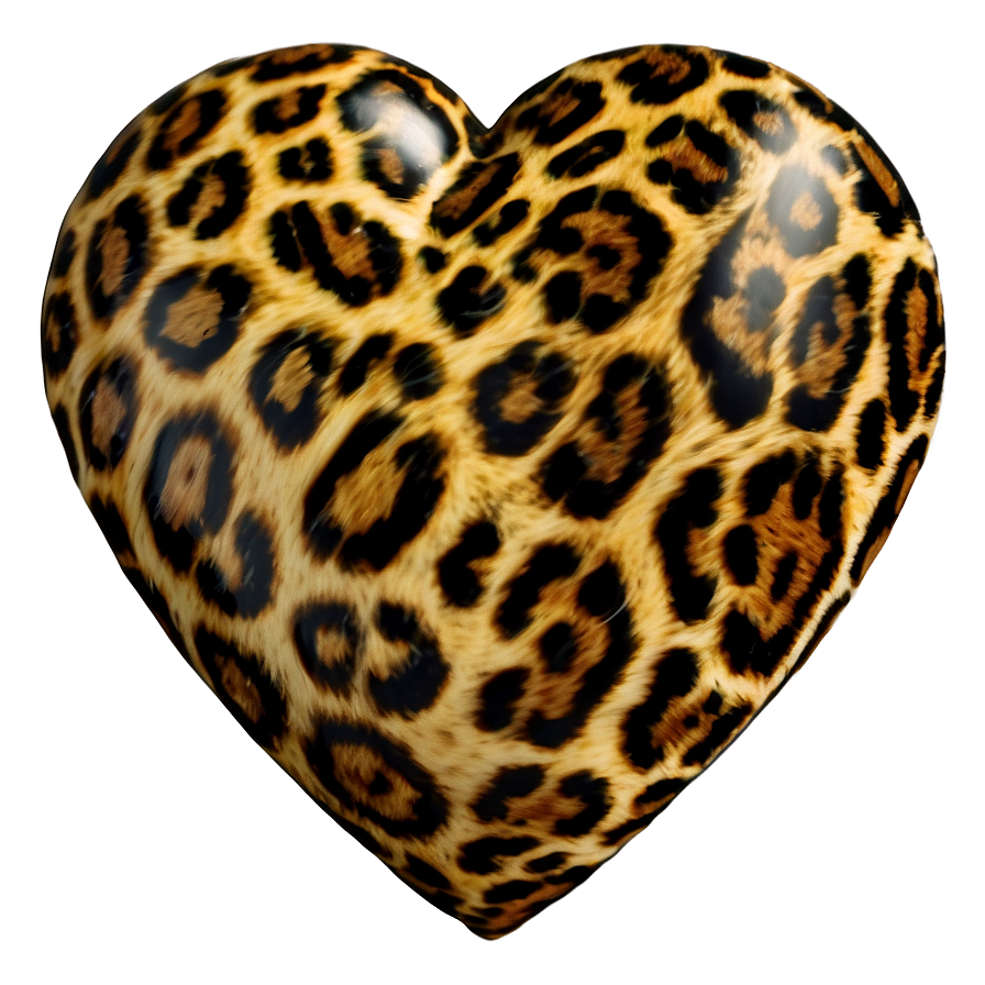 Jungle Love Leopard Heart Png Smd71 PNG Image