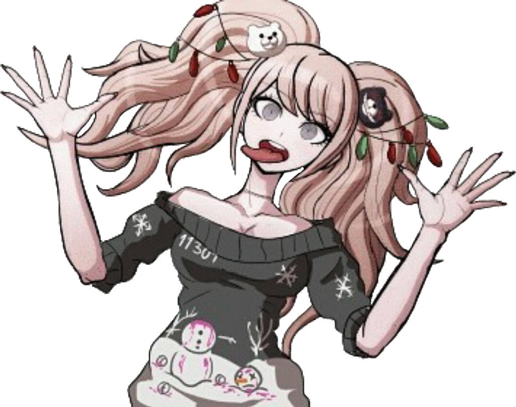 Junko_ Enoshima_ Animated_ Character_ Pose PNG Image