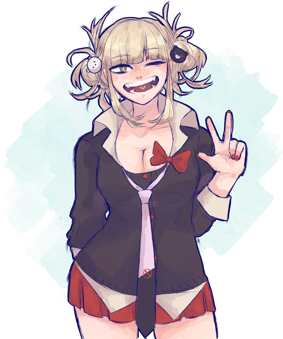 Junko Enoshima Anime Artwork PNG Image