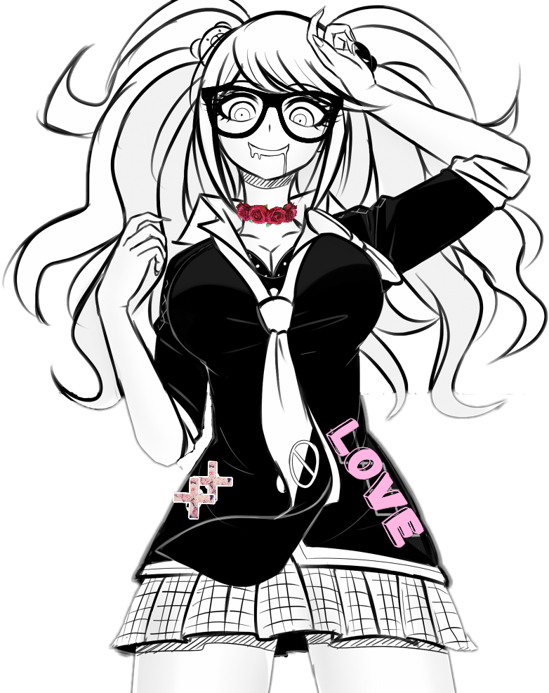 Junko Enoshima Anime Character PNG Image