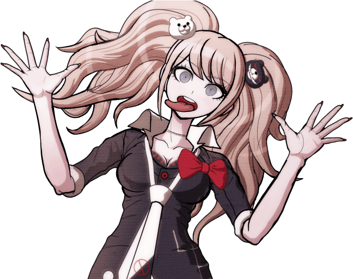 Junko Enoshima Anime Character Expression PNG Image