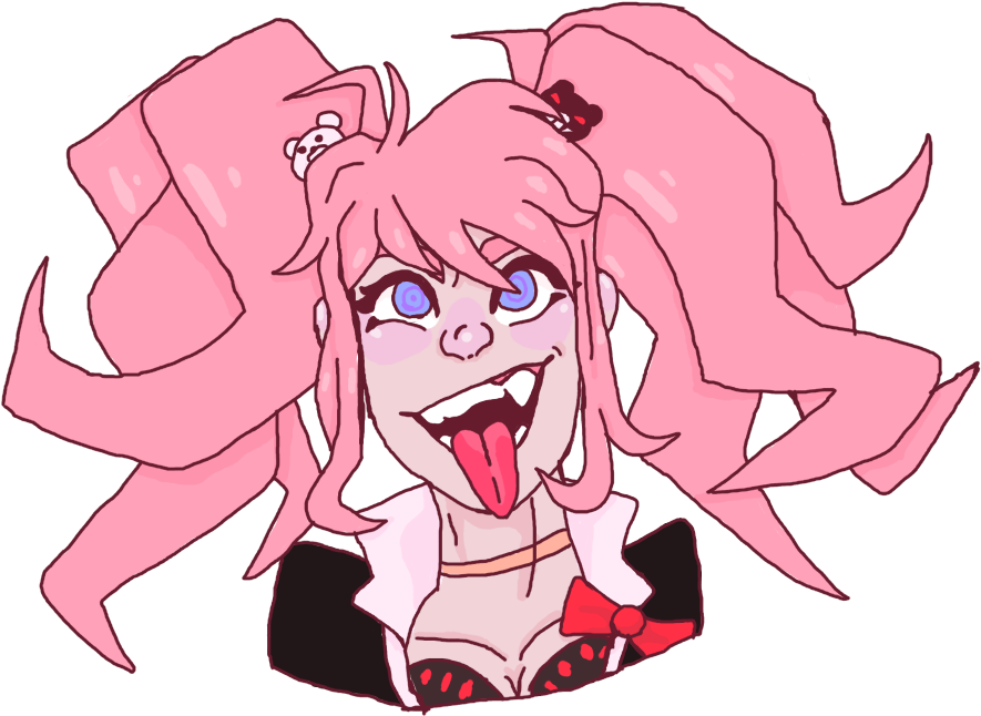 Junko Enoshima Anime Style Artwork PNG Image