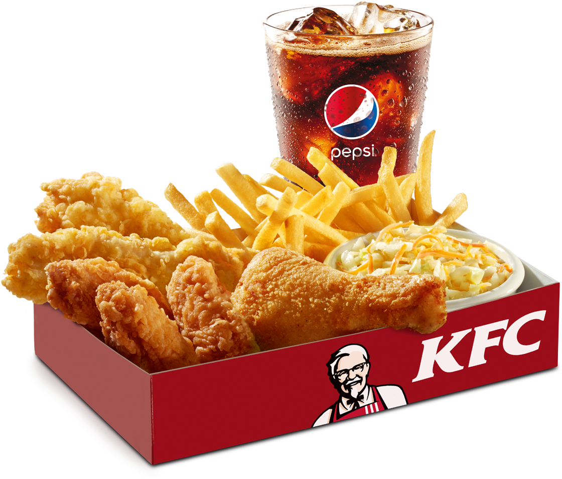 K F C Meal Combowith Pepsi PNG Image