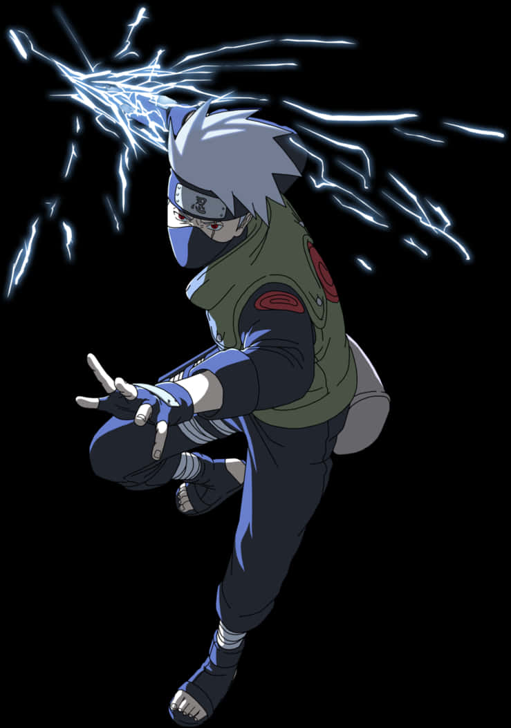 Kakashi Lightning Technique PNG Image