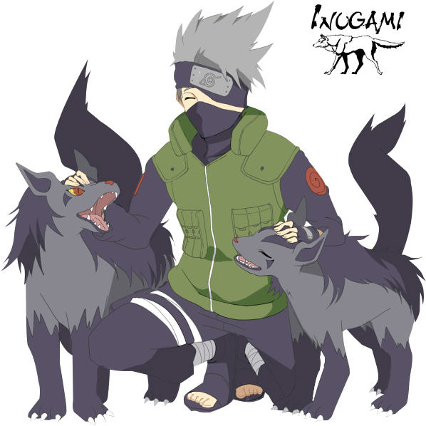 Kakashiand Ninken Team PNG Image