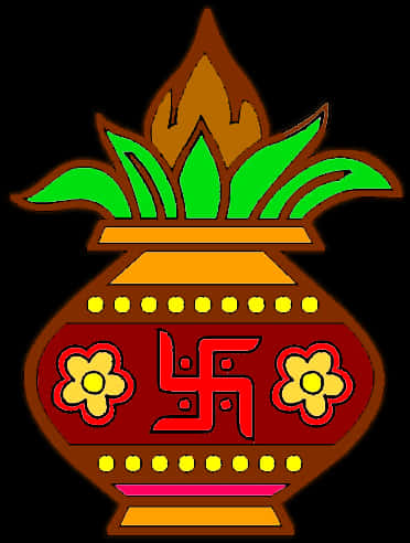 Kalash Symbol Graphic PNG Image