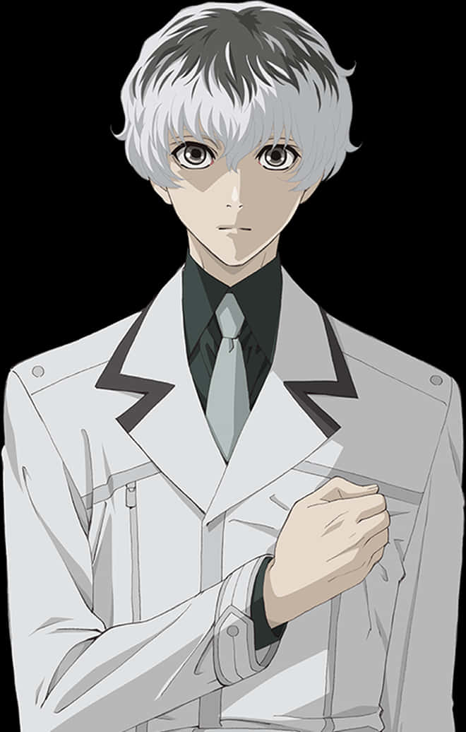 Kaneki Ken Anime Character Portrait PNG Image