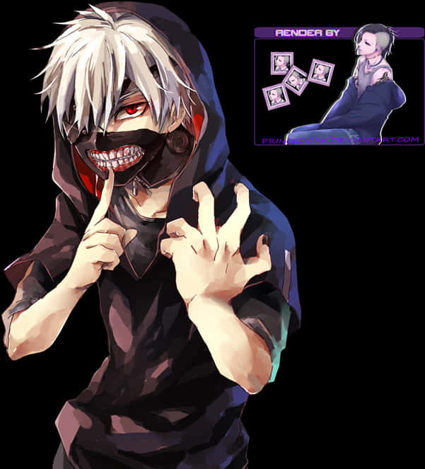 Kaneki Ken Ghoul Transformation PNG Image