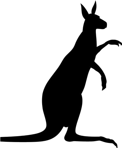 Kangaroo Silhouette Profile PNG Image