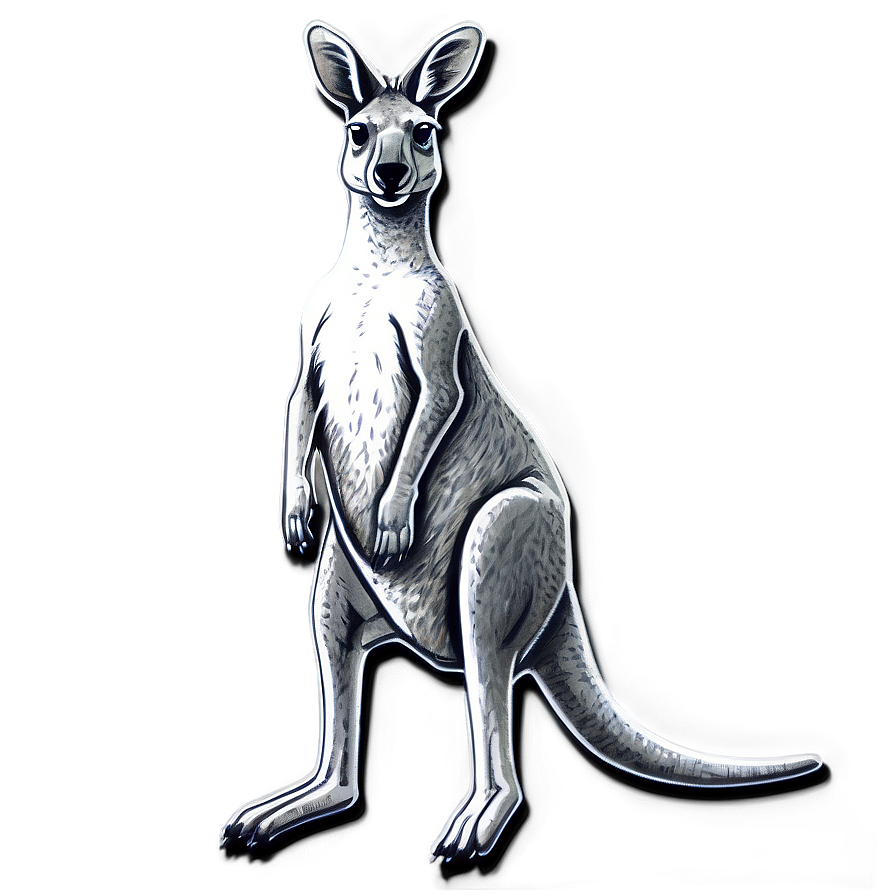 Kangaroo Sketch Png Spw PNG Image