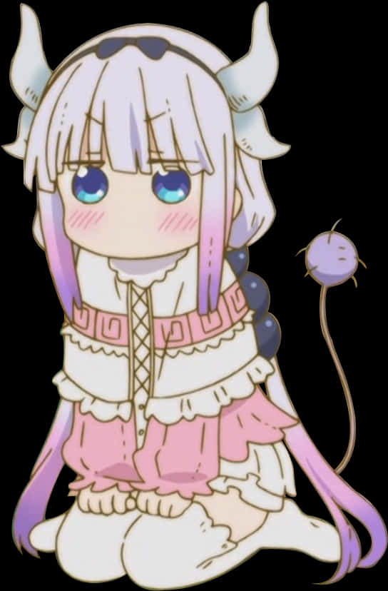 Kanna Kamui Anime Character PNG Image