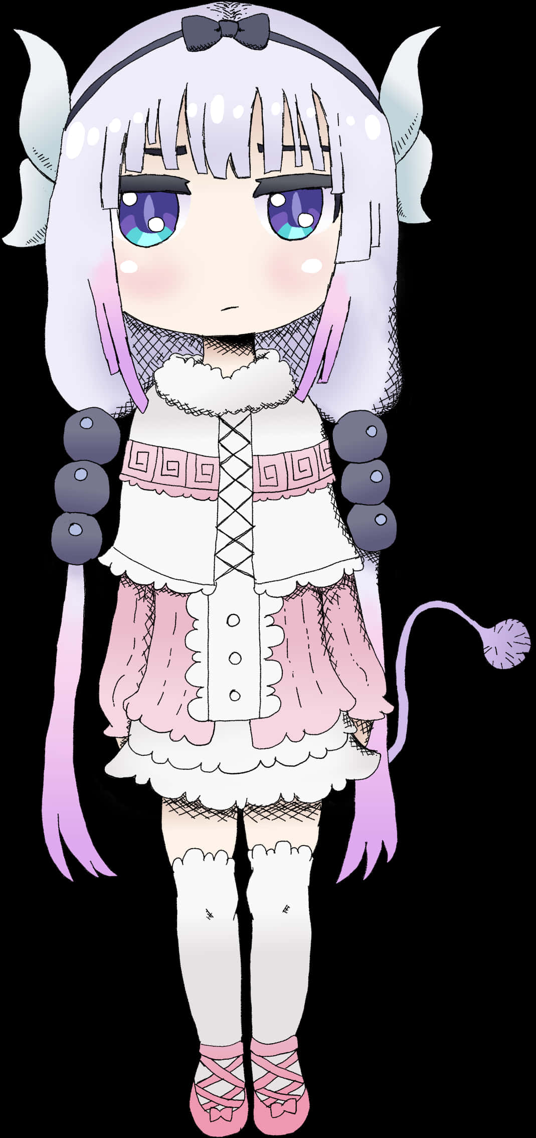 Kanna Kamui Anime Character PNG Image